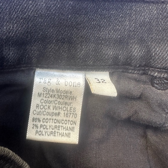 rag & bone Standard Issue Fit 1 Extra Slim size 32
Color: Rock Wholes
Inseam:35” - Picture 3 of 8